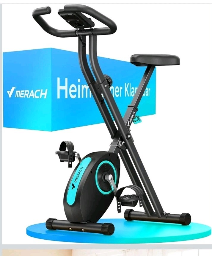 Folding Exercise Bike for Home Gym | 16-Level Magnetic Resistance | LCD...