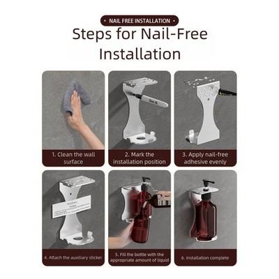 Shampoo Dispenser For Shower Wall，No Drill Shower Soap Dispenser Bathroom