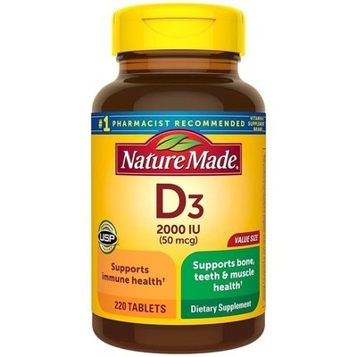 Nature Made D3, 220 Tabletten unterstützen Immun Gesundheit...