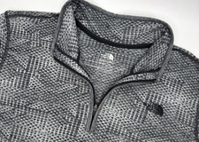 The North Face Women's XL FlashDry 1/4 Zip Pullover Gray Black Thumbholes