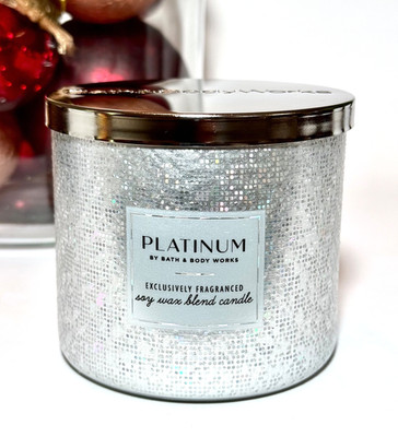 Bath & Body Works PLATINUM 3 Wick Scented Candle 14.5 oz NEW - Patchouli