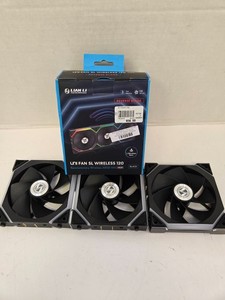 UNTESTED - FANS ONLY - Lian Li SL Wireless 120 Reverse Blade- Black - 3 Pack