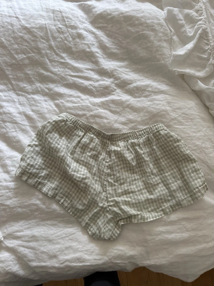 Brandy Melville Gingham light green shorts - Image 3 of 3