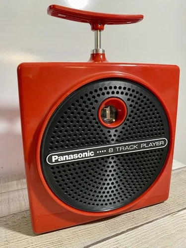 Serviced RED Panasonic 8 Track Player RQ-830S TNT Portable (See Video In Use)