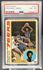 1978 Topps Basketball Caldwell Jones PSA 8 NM-MT Philadelphia 76ers #103    cc23