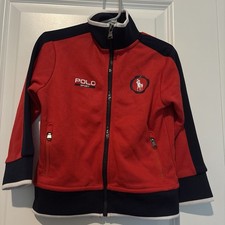 Polo Sport Ralph Lauren Performance Track Jacket Black White Zip Up 2T Toddler