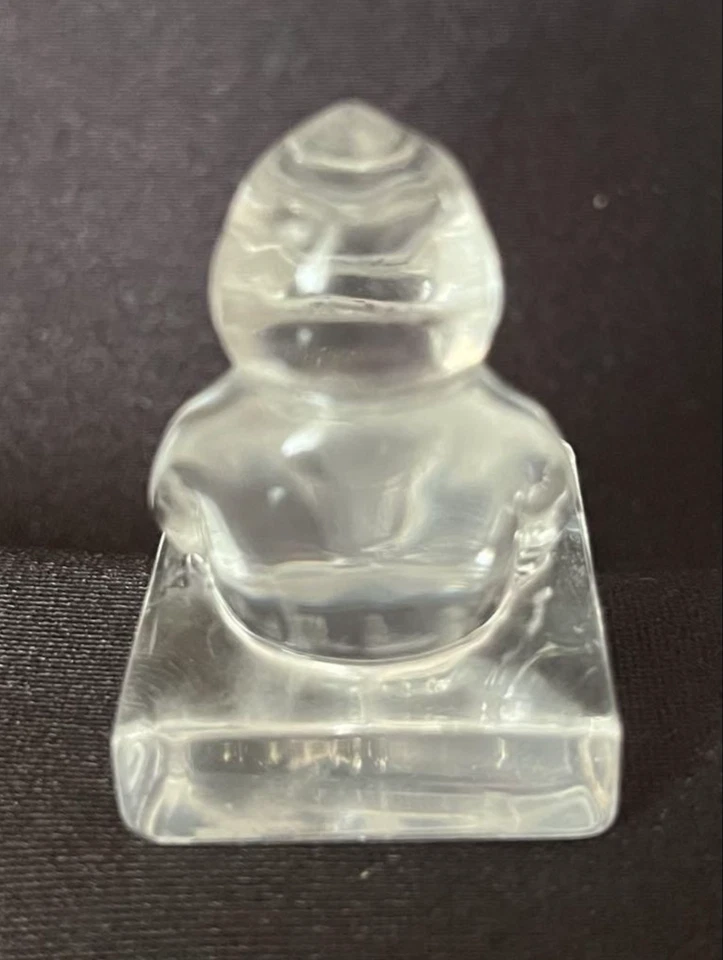 Estatueta de vidro cristal vintage Billiken Osaka Luck ornamento interior Japão - Imagem 3 de 4