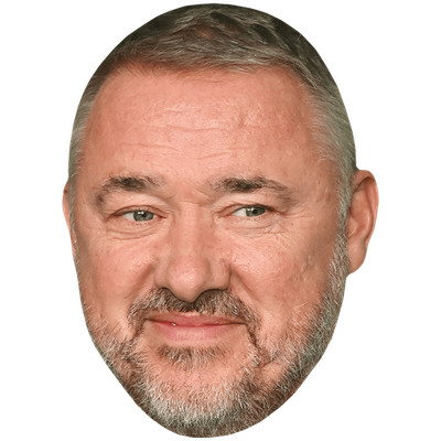 Stephen Hendry (Beard) Celebrity Mask, Flat Card Face, Fancy Dress Mask