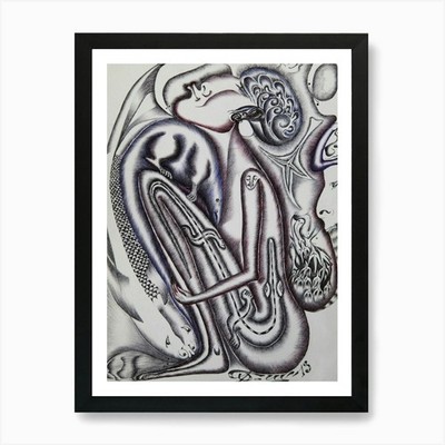 Werk des Unterbewusstseins Kunstdruck gerahmt Wandbild Poster Leinwanddruck Bild