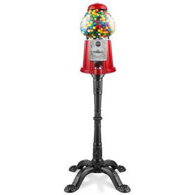 #ad #ad 15quot; Gumball Machine with Stand and Coin Bank Red Bubble Gum Candy Dispenser $84.99