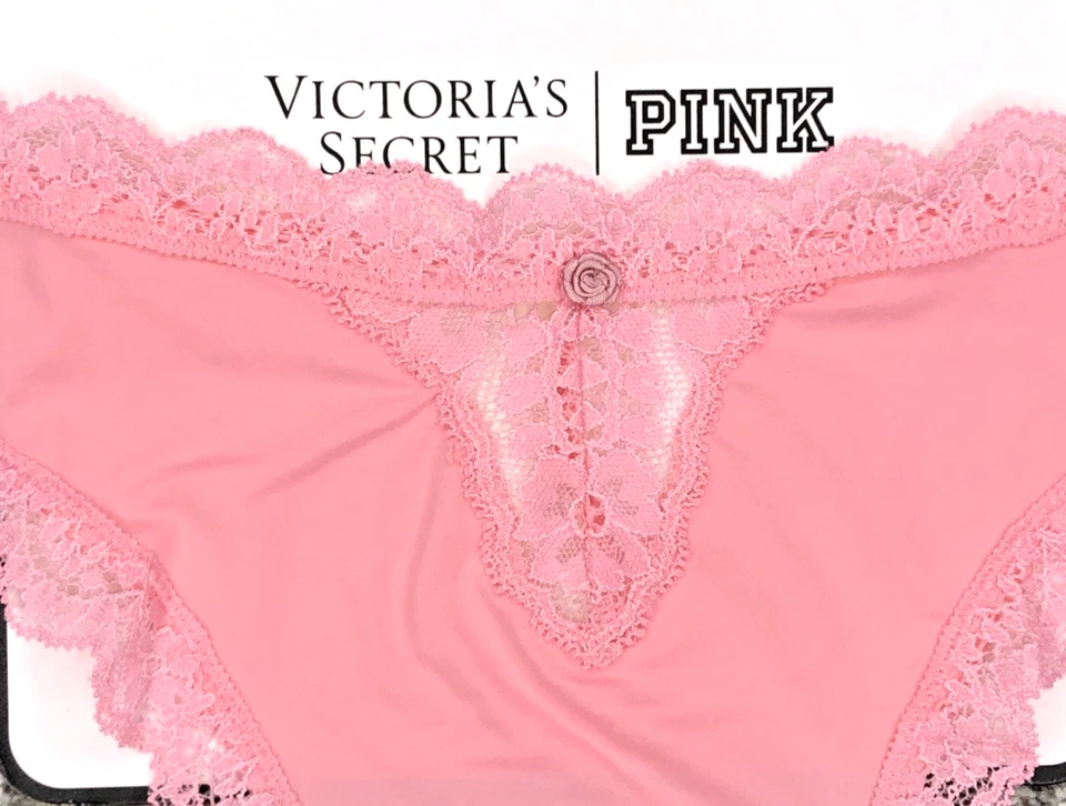 Victoria's Secret Dream Angels NWT XL Pink Lace Trim Thong Panty Cute Soft - Image 3 of 4