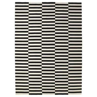 IKEA STOCKHOLM Swedish Kilim Wool Rug Striped Flat weave Boho Large Area Rugs