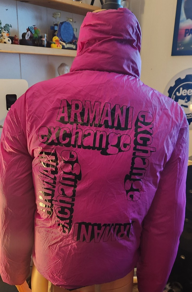 Armani exchange reversable down jacket women size… - image 7