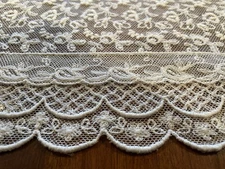 Gorgeous Antique Tambour Lace Exceptional Quality 15” X 37”