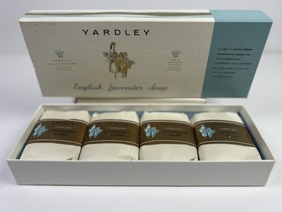 Yardley English Lavender Perfumed Bath Soap 4 Bars 5 oz Each Vintage New in Box