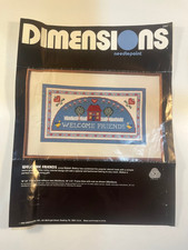 Dimensions Needlepoint Kit 2301 "Welcome Friends" - Started