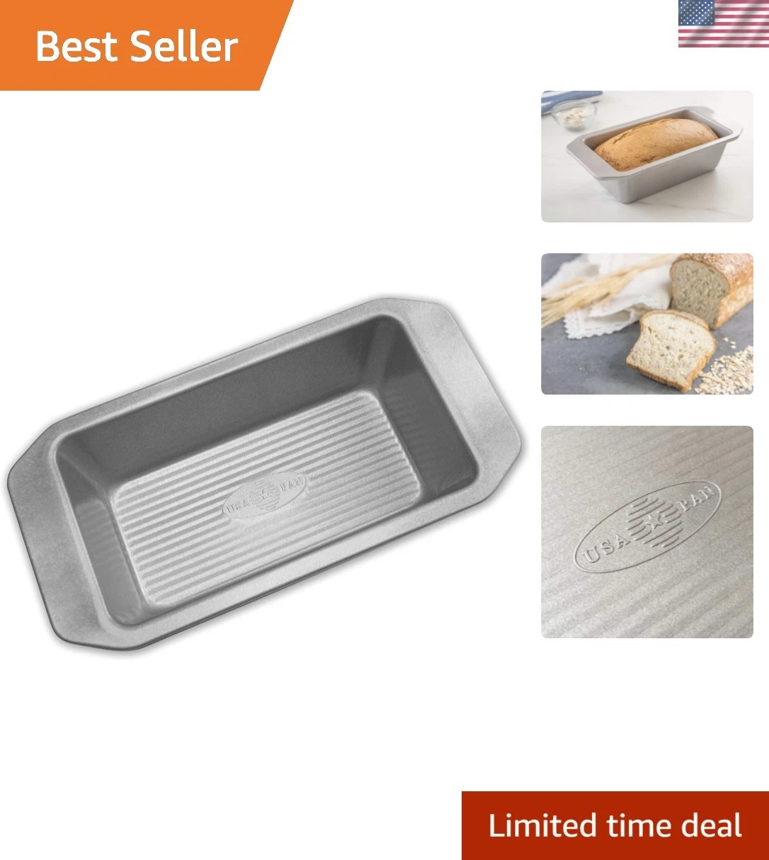 American Bakeware Classics 1-Pound Nonstick Loaf Pan - Oven Safe & Durable