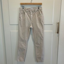 LOFT Womens Beige Fine Wale Corduroy Skinny Pants High Rise Size 8 29 RN140923