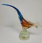 Vintage GENUINE Murano Hand Blown Art Glass Rooster Original Tag Venetian Italy