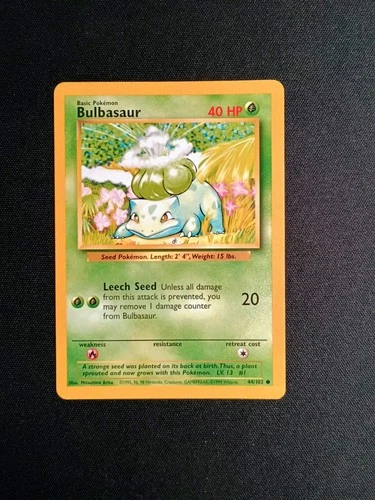 Bulbasaur 44/102 - 1999 Pokemon TCG Base Set Unlimited