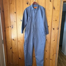 Vintage Durable Blue Work Coveralls 48 X 62 R RN 3955- USA Jumpsuit Zip