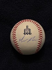 MICHAEL ARROYO AUTOGRAPHED RAWLINGS MARINERS CITY CONNECT OMLB BASEBALL BECKETT