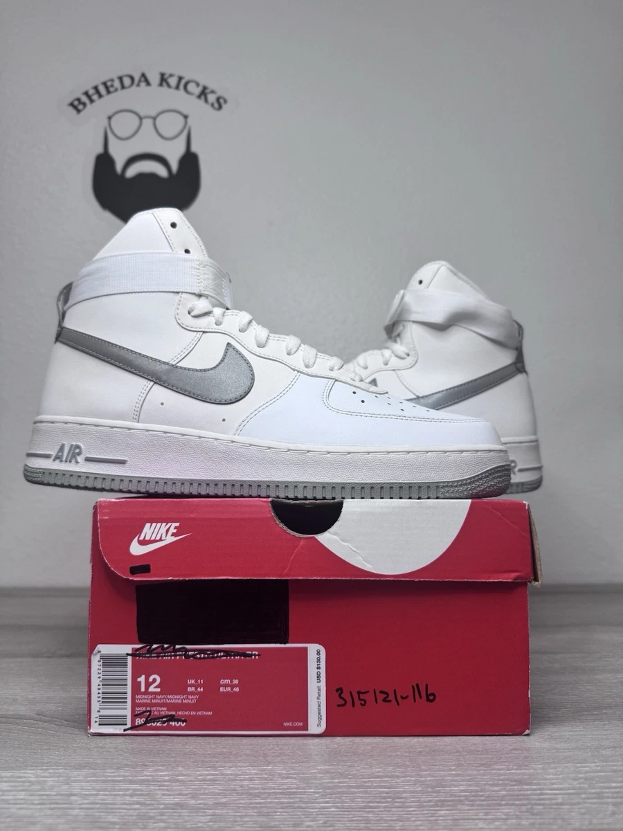 Nike Air Force 1 '07 High White Reflect Silver for Sale