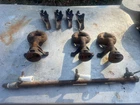 Vintage Griswold #403 Cast Iron Three-Burner Camp Gas Stove Original Parts