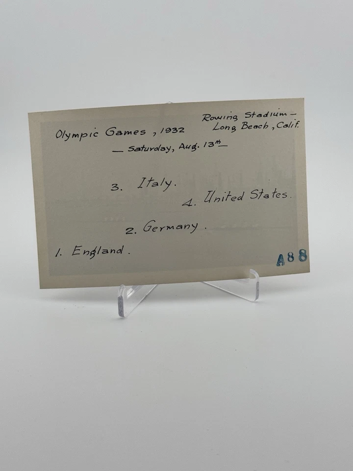 1932 Olympic Games Rowing Stadium Long Beach Ca US Men Oil Dericks In Background - Image 3 of 3