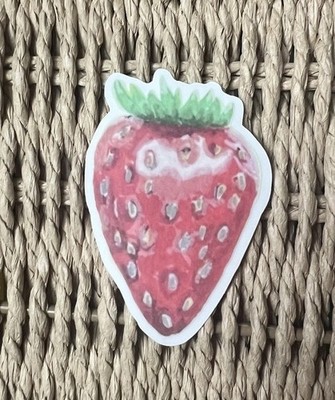 Strawberry Vinyl Sticker 3  Waterproof, Cute for Laptop, Water Bottle 