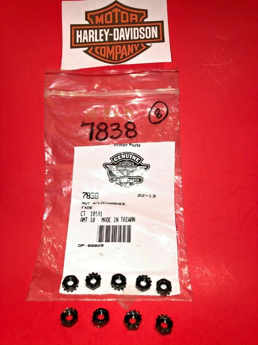 NOS OEM Harley Davidson 7838 Keps Nut w/ Lockwasher FXDS LOT OF
