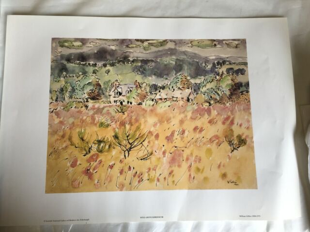 Wind above Kirriemuir by Sir William Gillies art print 60 x 42.5 cm SALE £1