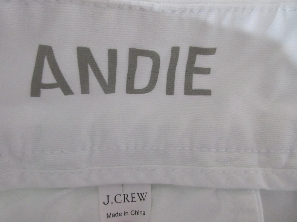 Pantalones Cortos Talla 0 J Crew Andie Blanco Para Mujer Bermudas Denim Entrepierna 8.5" Y2K Foto 4 de 4