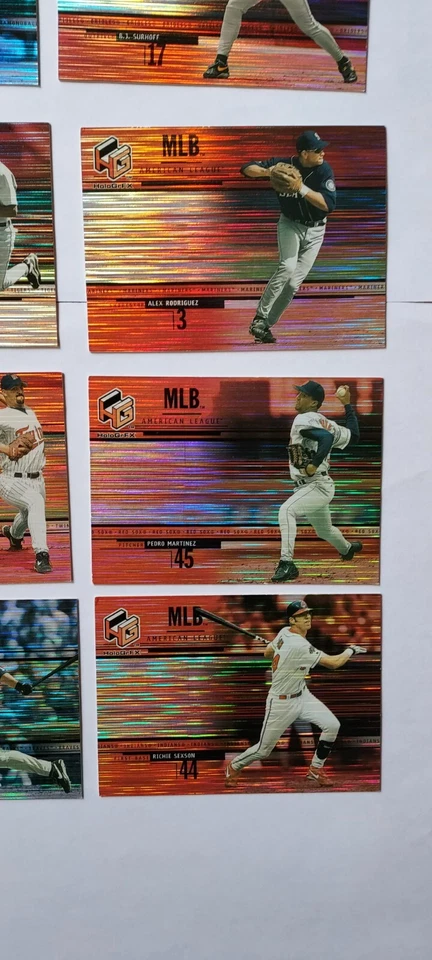 Lote de 10 béisbol 2000 Upper Deck HoloGrFX Alex Rodríguez, Pedro Martínez, Giambi Foto 4 de 4