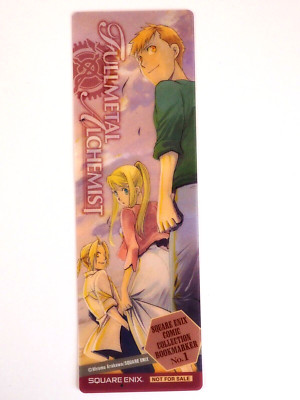Fullmetal Alchemist Square Enix Comic Collection Clear Bookmark from Japan L255