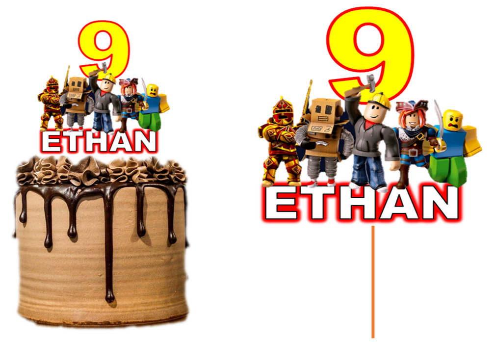 Roblox Cake Topper Roblox Party 