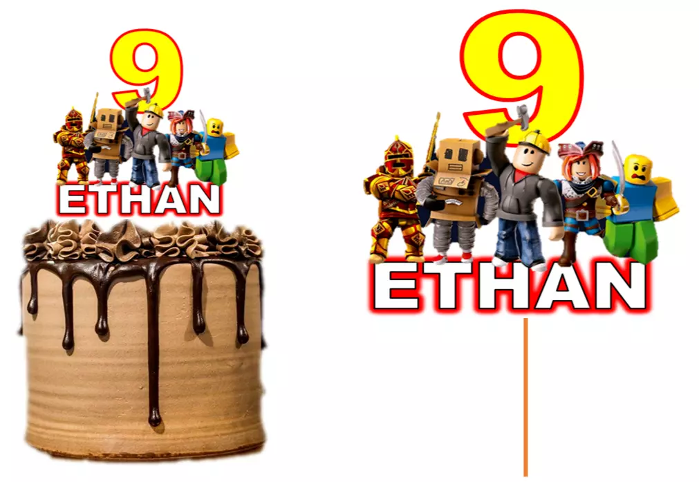 Roblox Cake Topper for Boys 