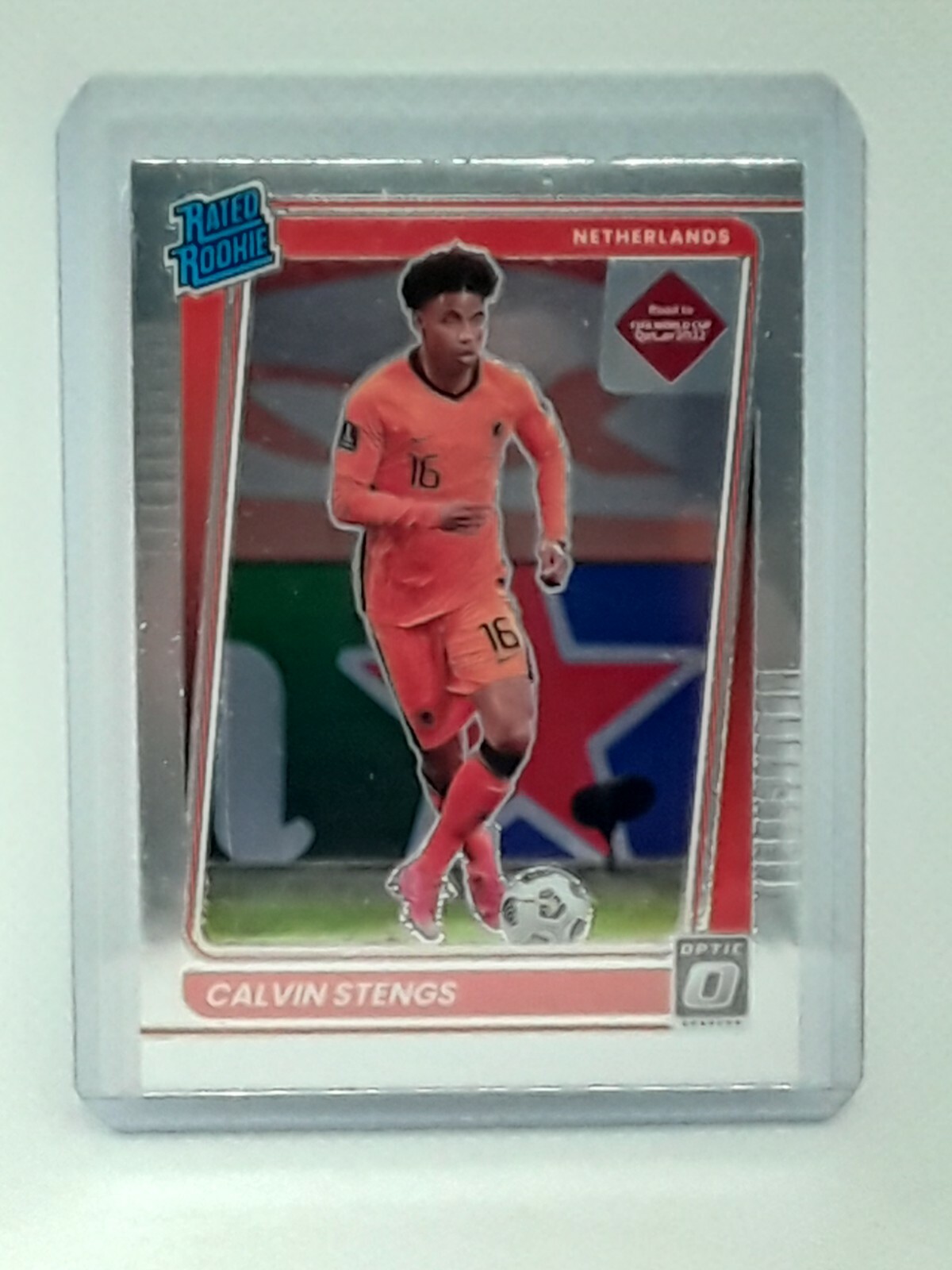 Calvin Stengs 2021-22 Donruss Optic Road 2 Qatar Rated Rookie #186 - Netherlands