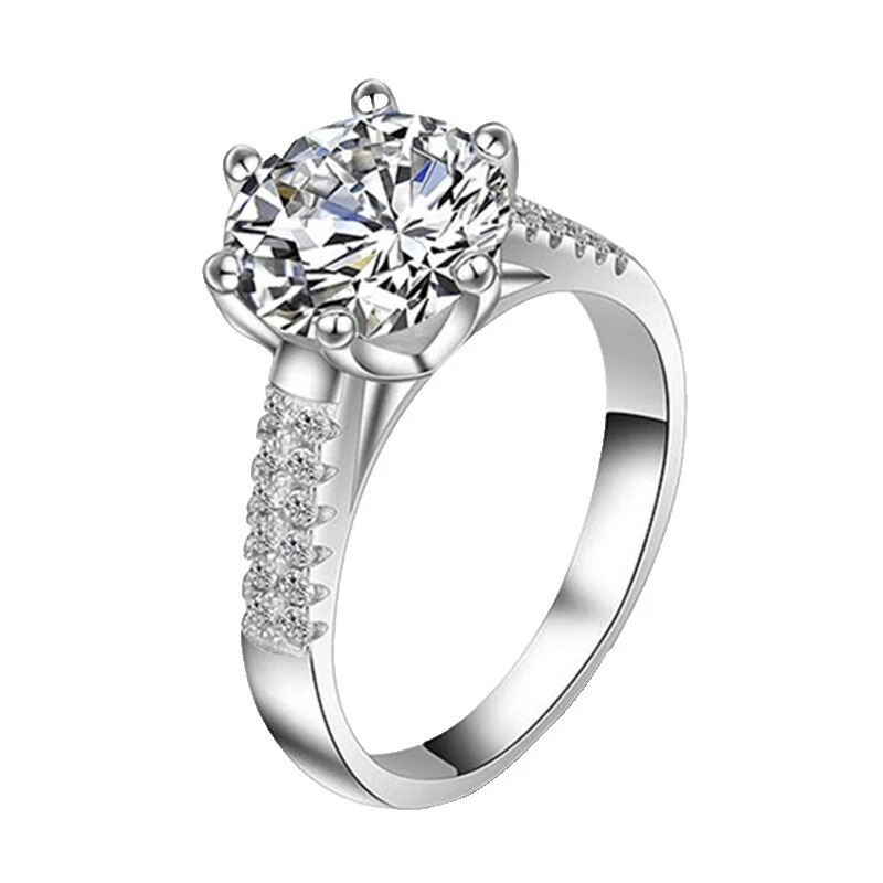 Anillo Piedra Blanca 9.5 Anillos de Moda