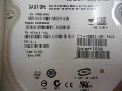 9S3013-022 60GB 7200 SATA Hard Drive 2.5 9M | eBay