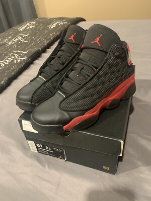 Air Jordan Retro Size 13 The Master Black Sneakers Pre-Owned  136090 Basketball Nike AIR JORDAN 13 Retro Playoff GS Black Red Bred Size 4.5Y  main image 2