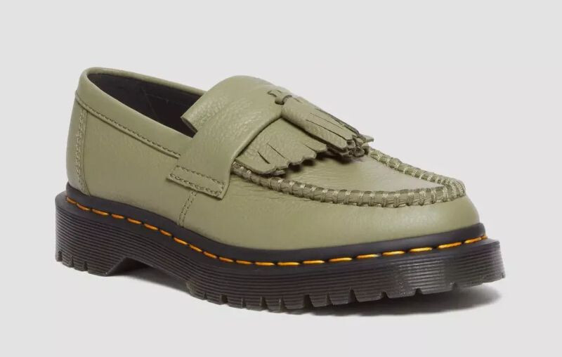 関税込★DR.MARTENS★ADRIAN★ローファー MUTED OLIVE VIRGINIA Dr Martens Slip On Adrian Muted Olive Virginia 31703357 Doc