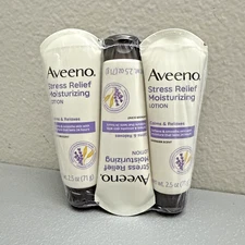 Aveeno Stress Relief Moisturizing Body Lotion with Lavender 2.5 oz - 3 Pack NEW