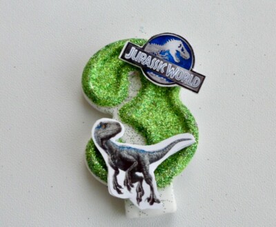 Dinosaur Birthday Candle. Cake, Cupcake topper , Jurassic ALL NUMBERS AVAILABLE