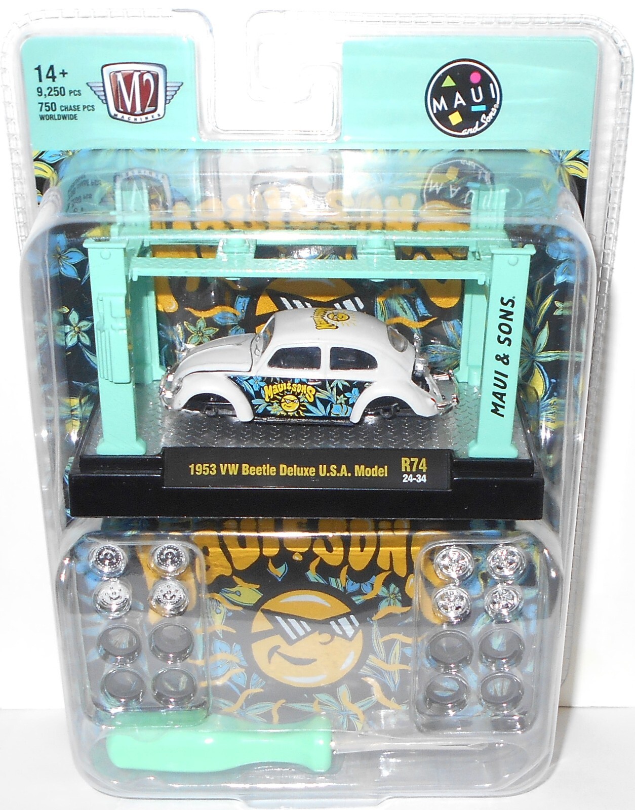 NEW 2025 M2 Machines - Maui & Sons  *1952 VW BEETLE DELUXE USA MODEL*   # R 74