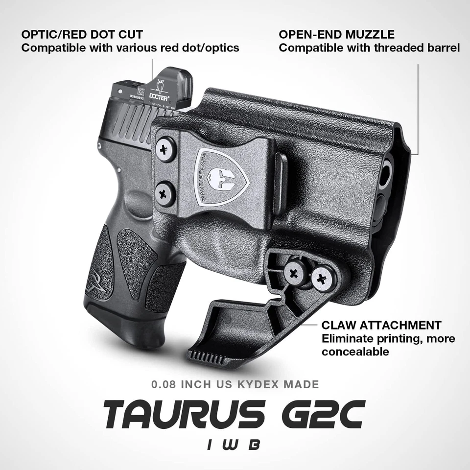 IWB Kydex Holster,Fit Taurus G2C/G2S/G3C/G3C TORO/PT111 G2/PT140 G2/TX 22COMPACT - Image 3 of 4