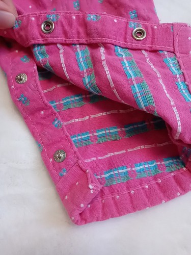 12 Months Vintage Girls OshKosh B'gosh Overalls Pink *Blue Daisies* - Picture 8 of 20