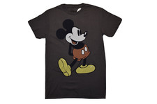 Disney Mens Mickey Mouse Charcoal Shirt NWT S
