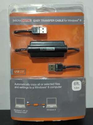 Micradigital 6' Easy Transfer Cable For Windows 8 