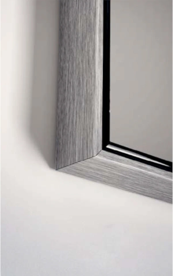 Specchio bagno cornice alluminio spazzolato 120 100 80 cm e lampada LED 30 60 - Immagine 2 di 4